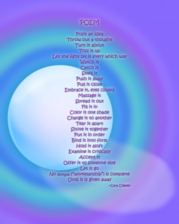 Poem - Throw out an idea, posit a thought..."